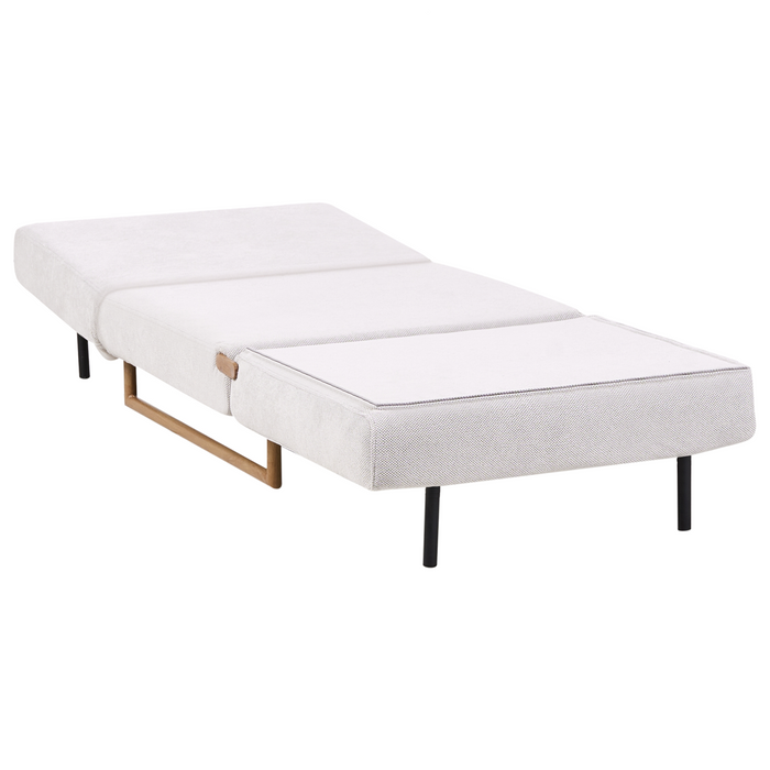 Beliani - JERSLEV - 1-zits slaapbank - Gebroken wit - Polyester