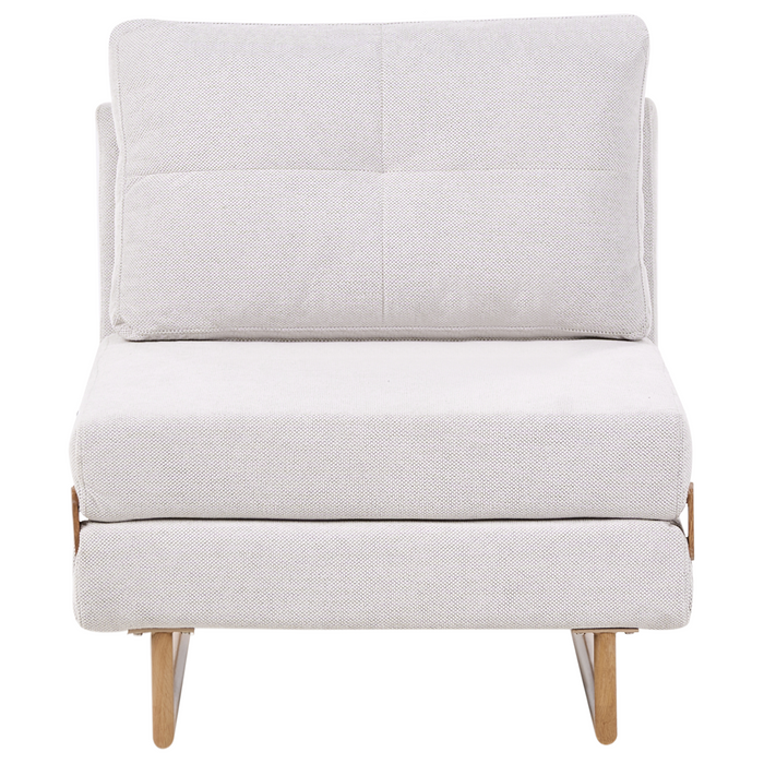 Beliani - JERSLEV - 1-zits slaapbank - Gebroken wit - Polyester