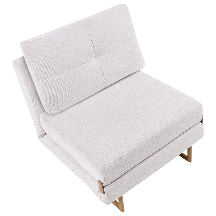 Beliani - JERSLEV - 1-zits slaapbank - Gebroken wit - Polyester