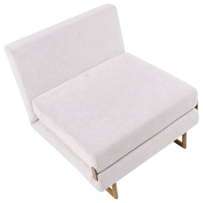 Beliani - JERSLEV - 1-zits slaapbank - Gebroken wit - Polyester