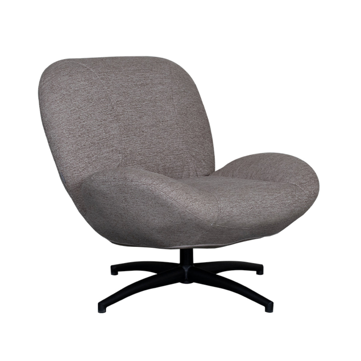 LABEL51 - Fauteuil Clayton - Taupe Canyon - Zwart Metaal