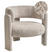 Beliani - BUREA - Fauteuil - Lichtbeige - Chenille