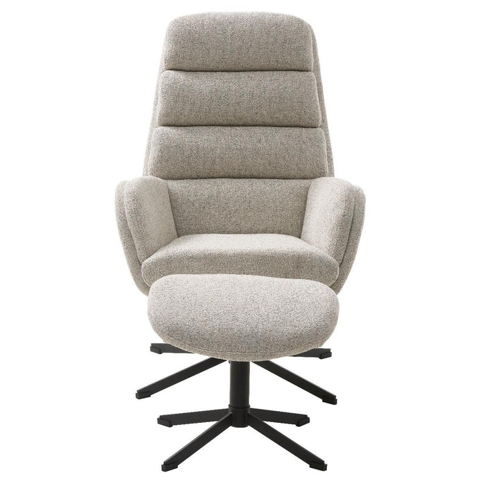 Nordic Home - Khan fauteuil met voetensteun - off white