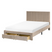 Beliani-LONZAC-Bed met opbergruimte-Taupe-120 x 200 cm-Fluweel