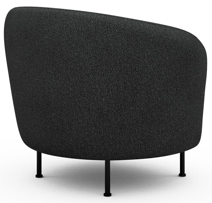 Kragelund Gran Fauteuil Houtskool Zwart Bouclé Cirkel-Poot