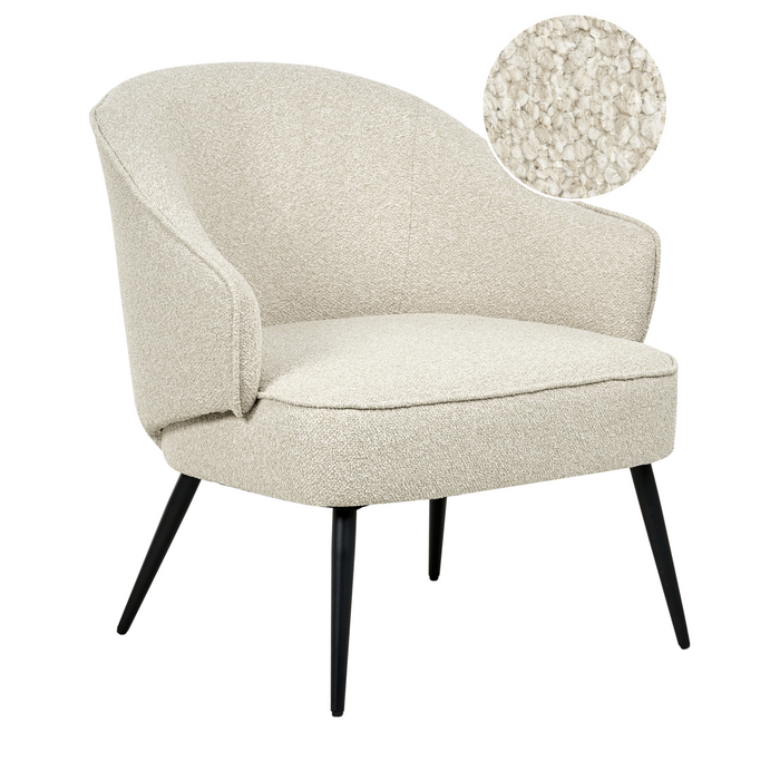 Beliani - KAYLA - Fauteuil - Lichtbeige - Bouclé