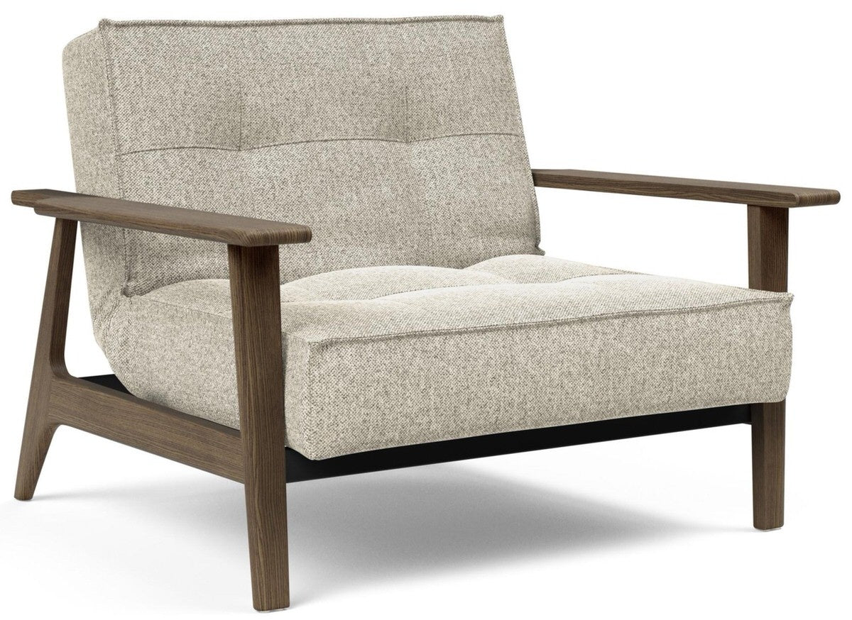 Innovation Splitback Fauteuil Gebroken Wit | Gerookt Eiken
