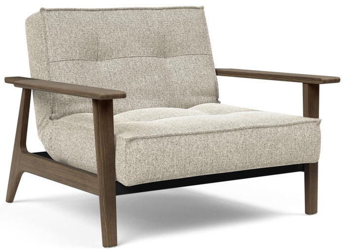 Innovation Splitback Fauteuil Gebroken Wit | Gerookt Eiken