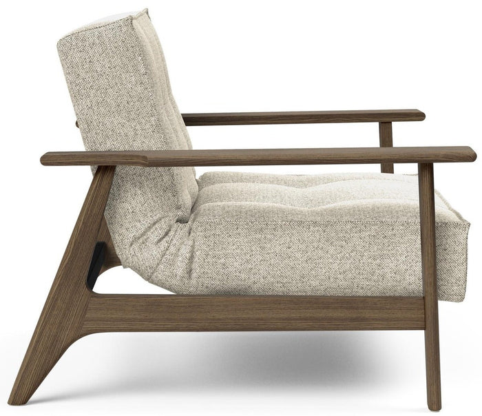 Innovation Splitback Fauteuil Gebroken Wit | Gerookt Eiken