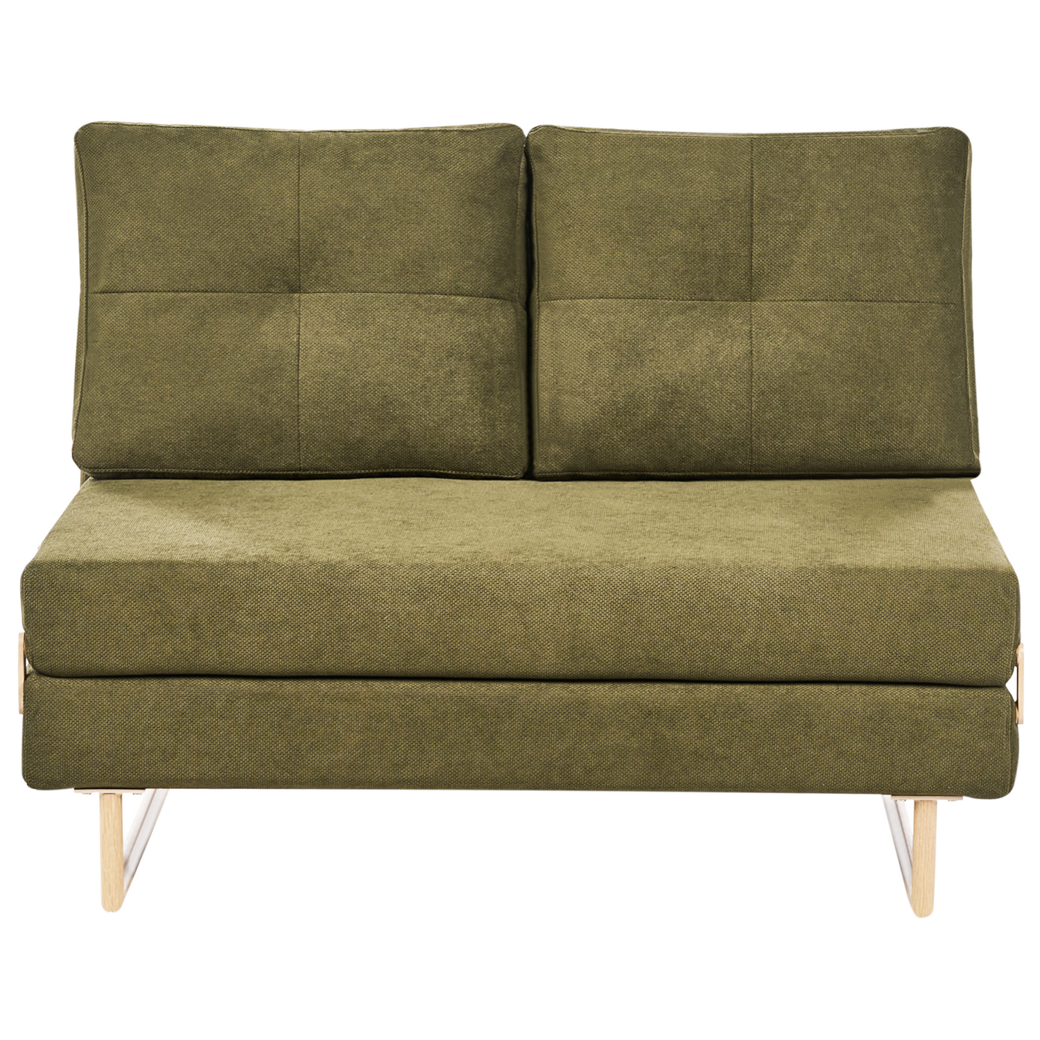 Beliani - JERSLEV - 2-zits slaapbank - Groen - Stof