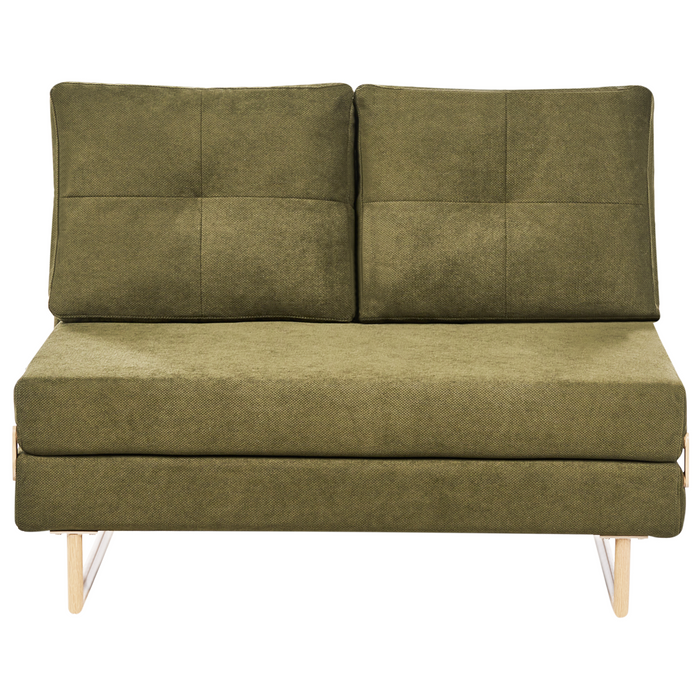 Beliani - JERSLEV - 2-zits slaapbank - Groen - Stof
