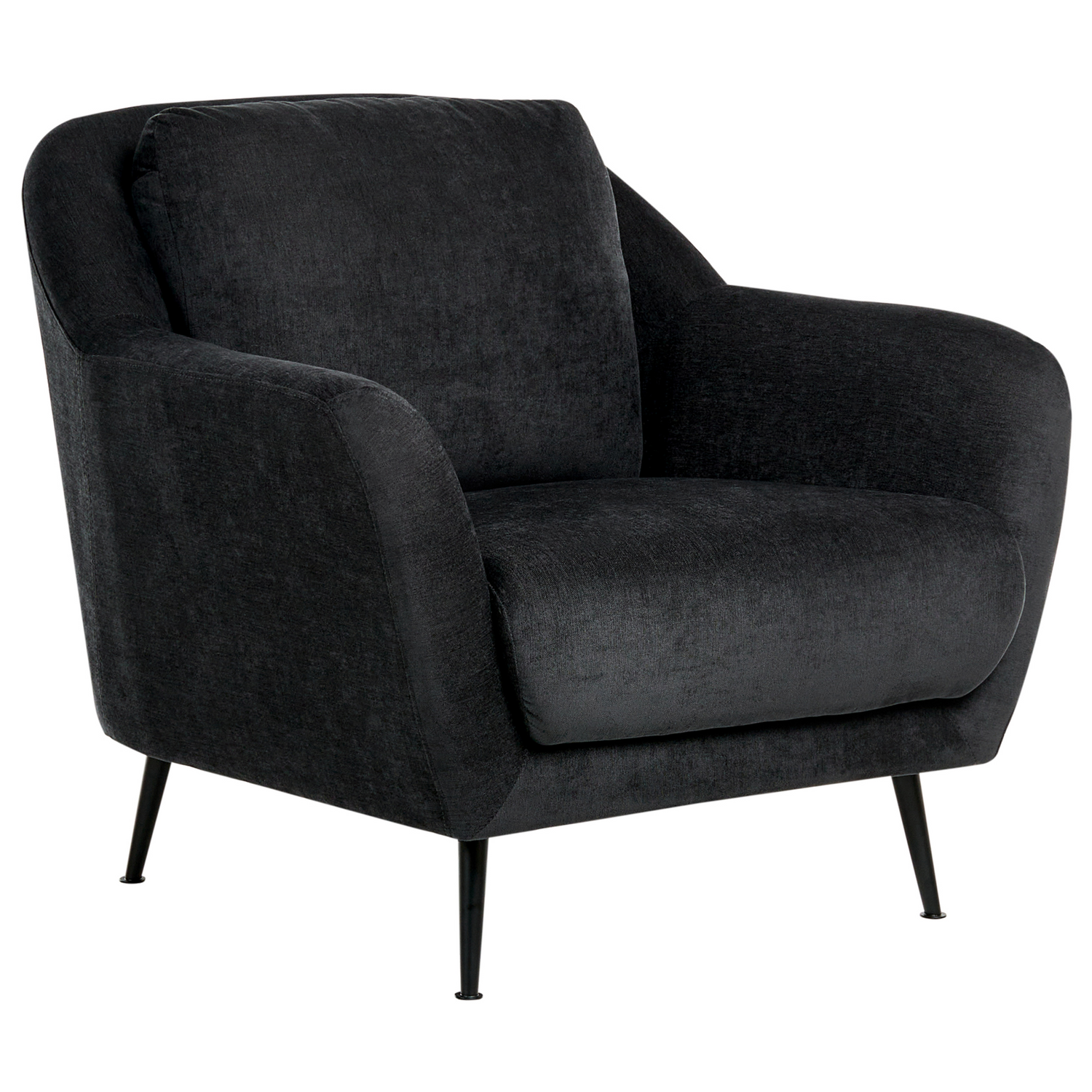 Beliani - EIBY - Fauteuil - Zwart - Chenille