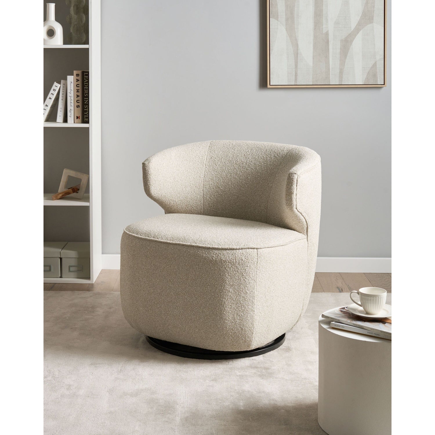Beliani - MOLLEBY - Fauteuil - Lichtbeige - Bouclé