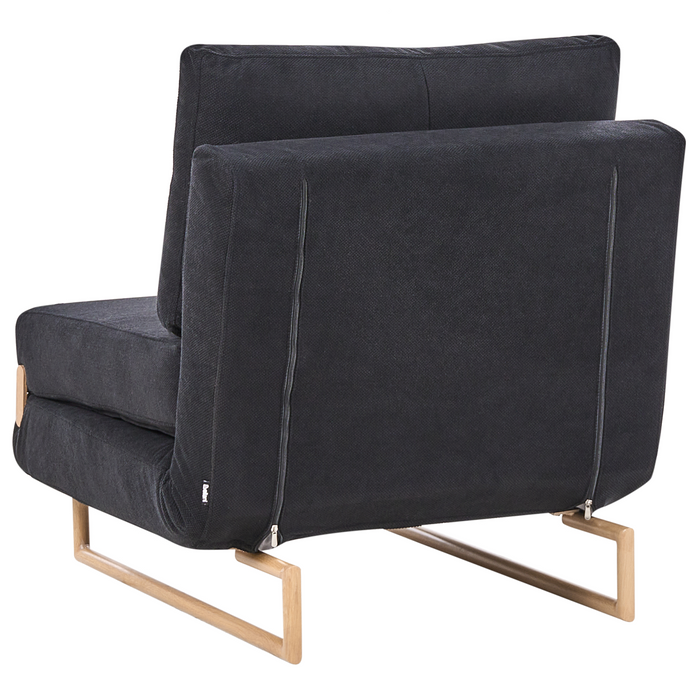 Beliani - JERSLEV - 1-zits slaapbank - Zwart - Polyester