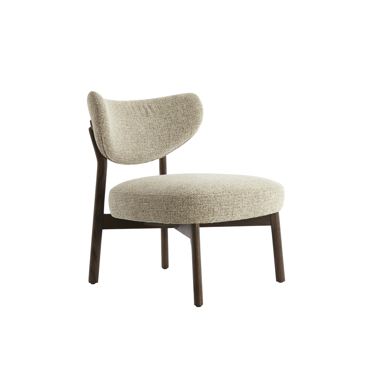 Light&living Stoel 69x62x74 cm UTSIRA hout donker bruin+crème-bruin