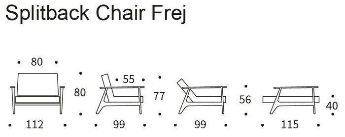 Innovation Splitback Fauteuil Gebroken Wit | Gerookt Eiken