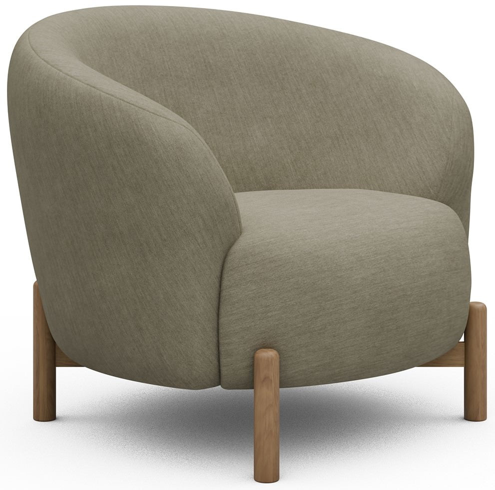 Kragelund Gran Fauteuil Stoffig Zand | Eiken
