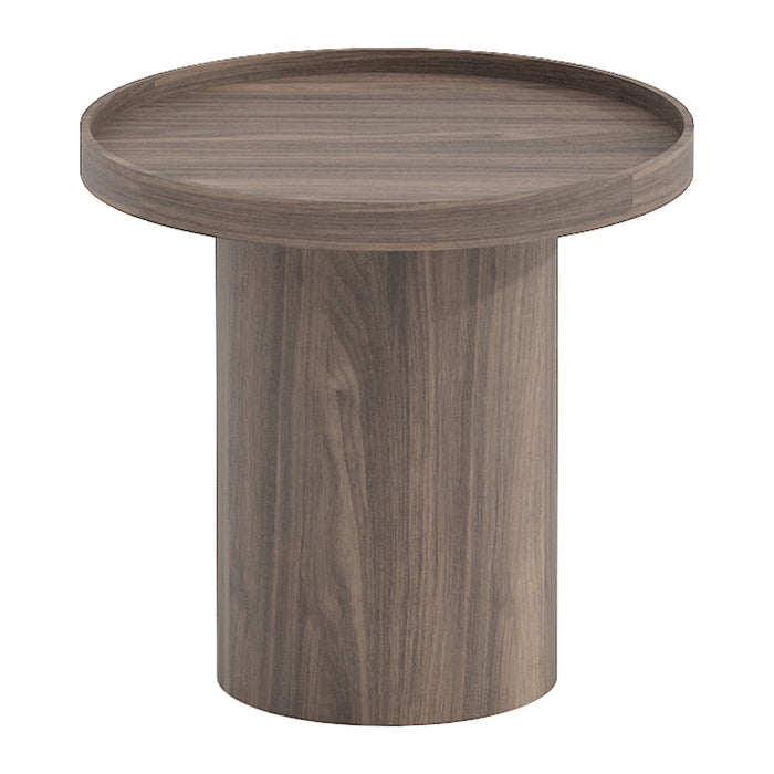 by fonQ Brik Bijzettafel Ø 50 cm - Walnoot