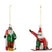 J-Line hanger kerstboom Ski|snowboard - glas - groen - rood|