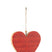 J-Line hanger hart ovaal - mangohout - rood - medium