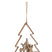 J-Line kersthanger Kerstboom + Figuren - hout|metaal - bruin
