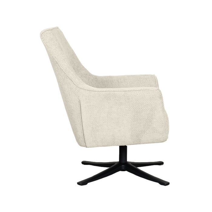 LABEL51 - Draaifauteuil Tod - Naturel Elite - Zwart Metaal