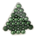 J-Line kerstbal - kunststof - groen - doos van 24