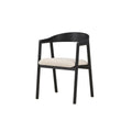 Svea - Dupont eetkamerstoel - essenhout en stof - beige|zwart