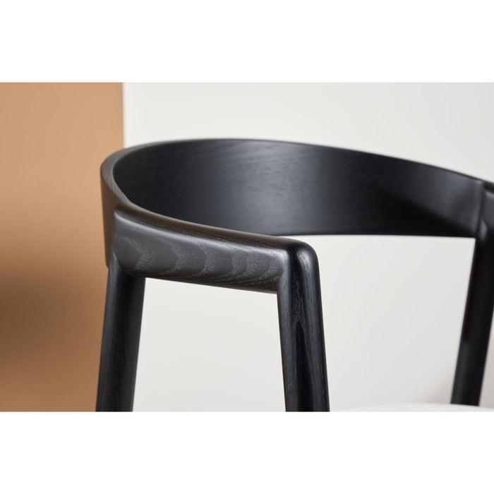 Svea - Dupont eetkamerstoel - essenhout en stof - beige|zwart