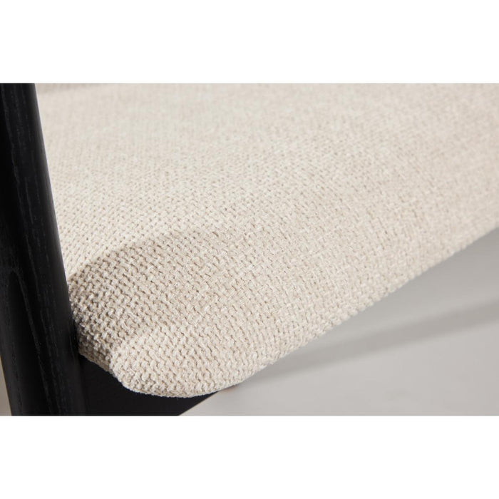 Svea - Dupont eetkamerstoel - essenhout en stof - beige|zwart