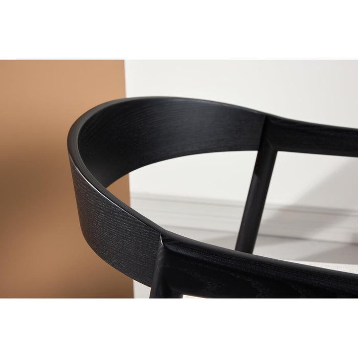 Svea - Dupont eetkamerstoel - essenhout en stof - beige|zwart