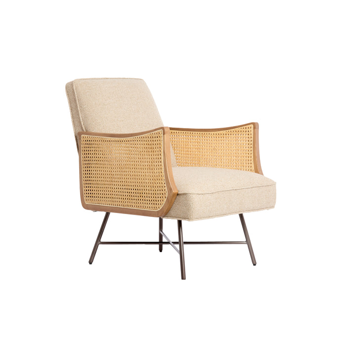 Light&living Stoel 81x60x80 cm FIORA beige+rotan naturel