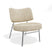 Beige loungestoel met patroon en textuurstof