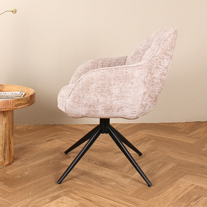 DS4U Joy draaibare eetkamerstoel - champagne