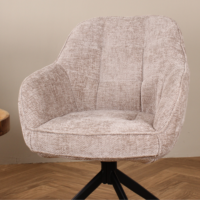 DS4U Joy draaibare eetkamerstoel - champagne