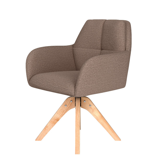 Puur Dannie draaistoel hout - taupe