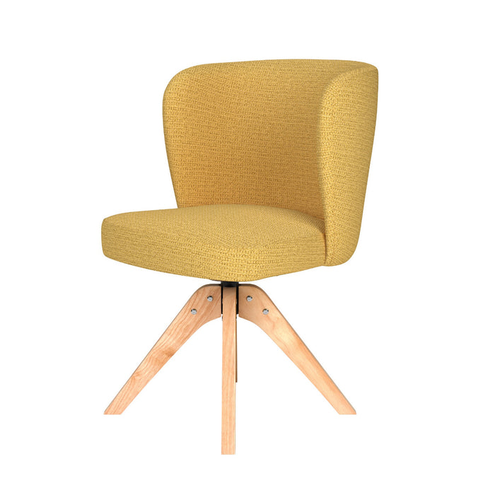 Puur Jude draaistoel hout - okergeel