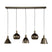 Fraaai Metica hanglamp mix 5-lichts - bruin