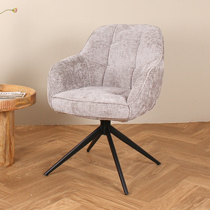 DS4U Joy draaibare eetkamerstoel - grijs