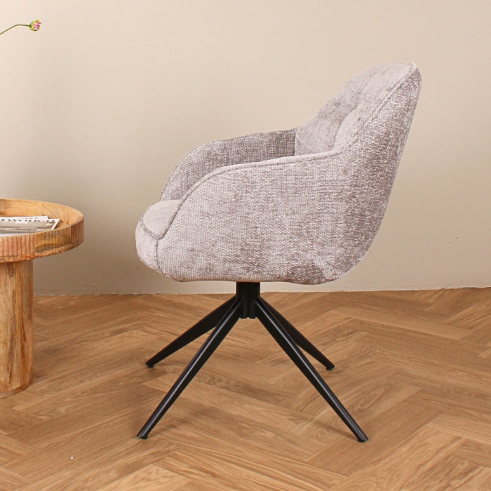 DS4U Joy draaibare eetkamerstoel - grijs