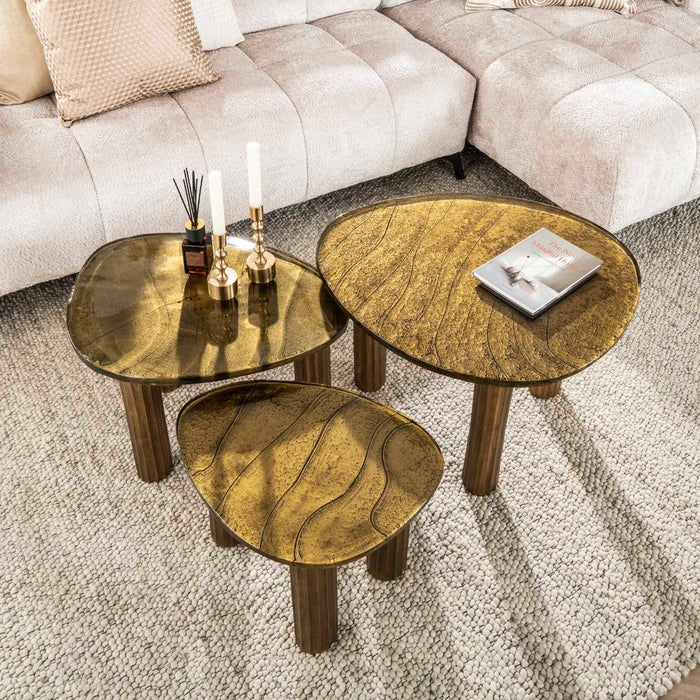 Fraaai Benny salontafel - goud antiek finish