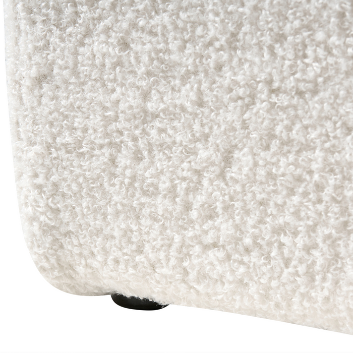 Beliani-DINAN-Tweepersoonsbed-Gebroken wit-160 x 200 cm-Bouclé