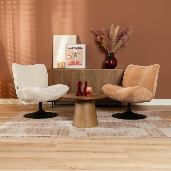 Bronx71 Draaifauteuil Lise chenille terracotta