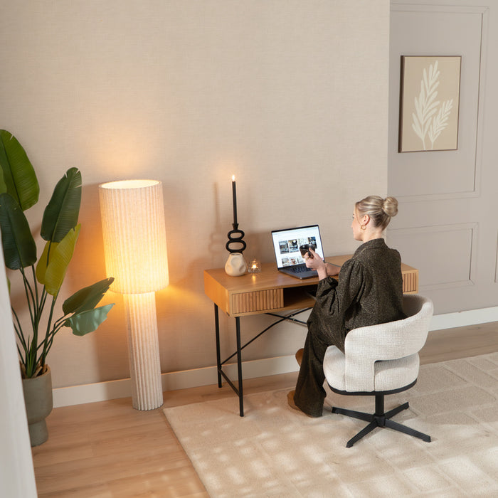 Bronx71 Draaifauteuil Gino gemêleerde stof beige