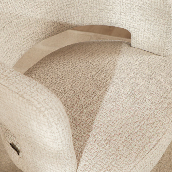 Bronx71 Draaifauteuil Gino gemêleerde stof beige