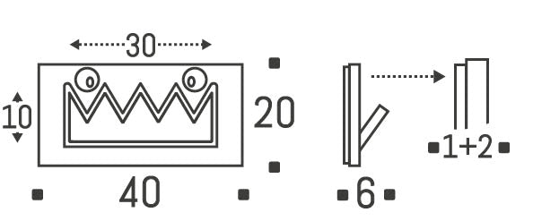 Fläpps Kledingkast Monsterhäng 40x20-1 - Wit