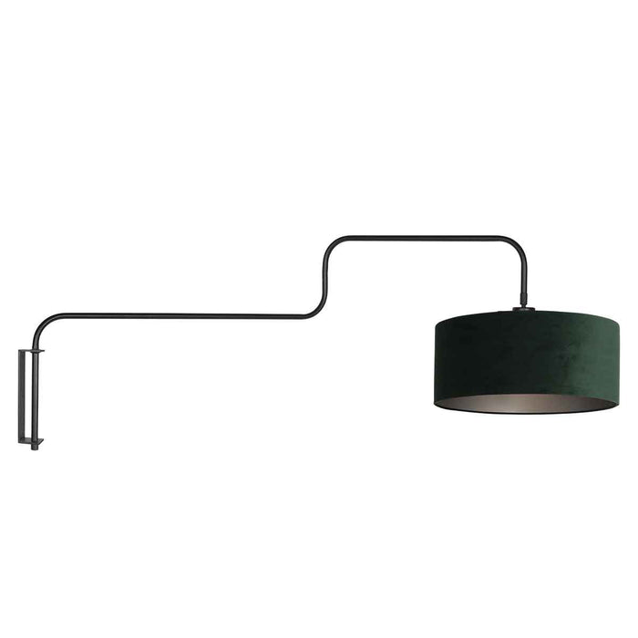 Steinhauer - wandlamp - Bloeba - groen zwart - metaal velours stof -
