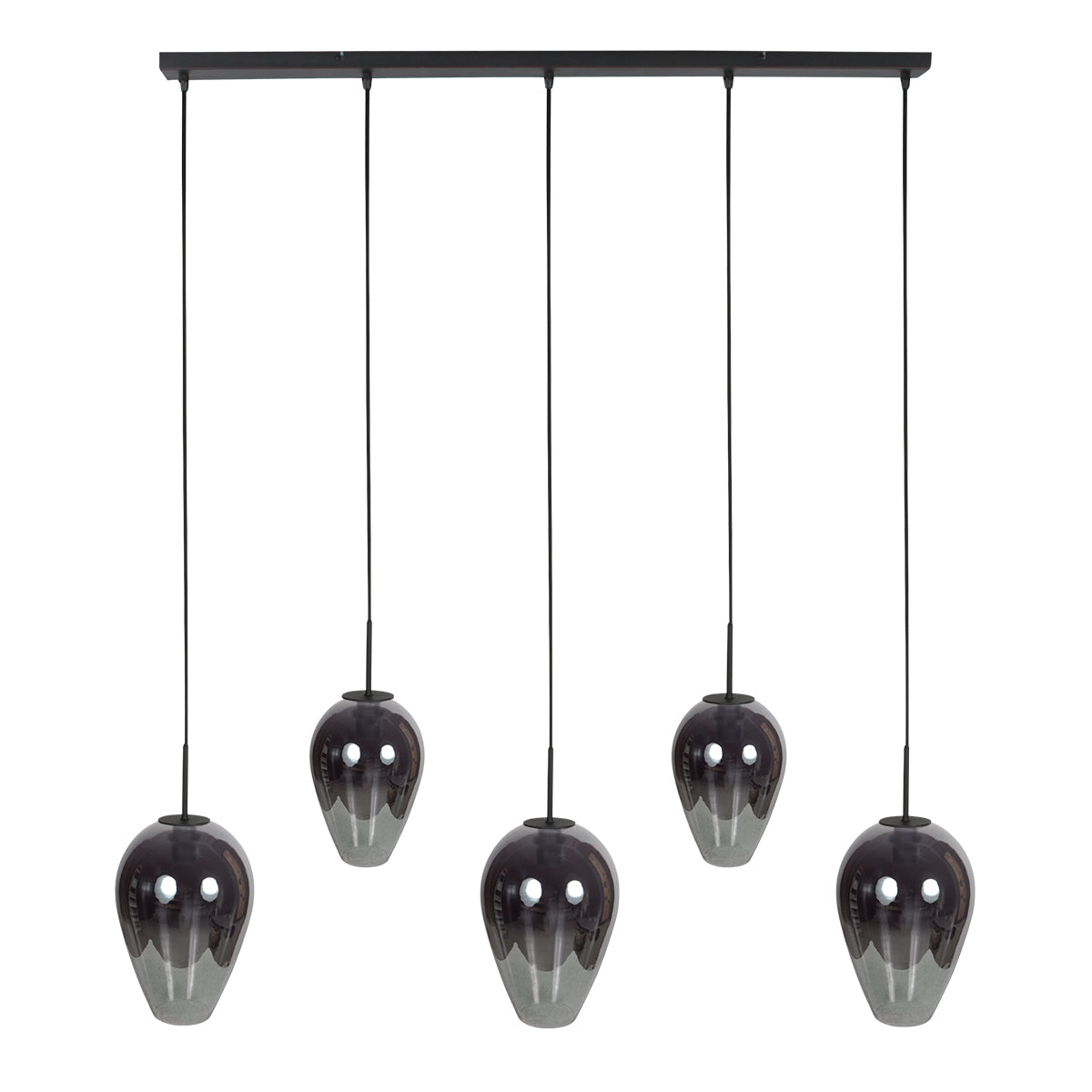 Mexlite - hanglamp - HaloSwap - zwart - glas - Ø 40cm - E27 - 4281ZW