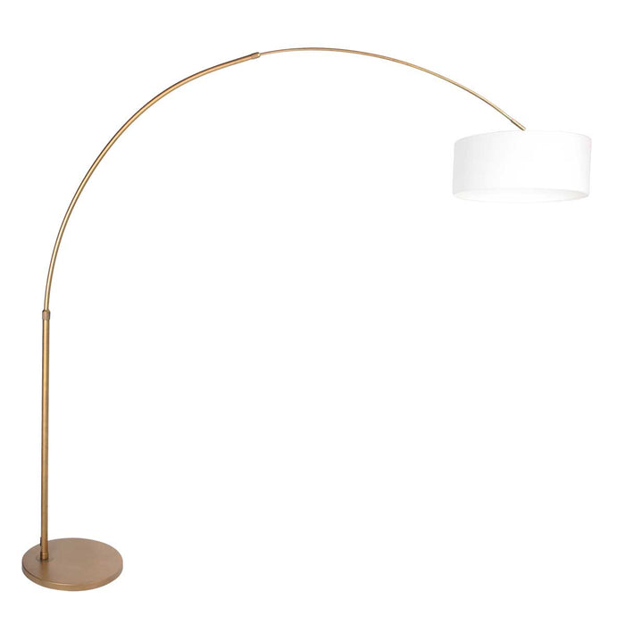 Steinhauer - vloerlamp - Sparkled Light - brons wit - linnen metaal -