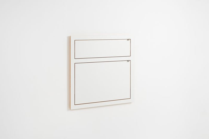 Fläpps Wandbureau|secretaresse 80x80-2 - Wit